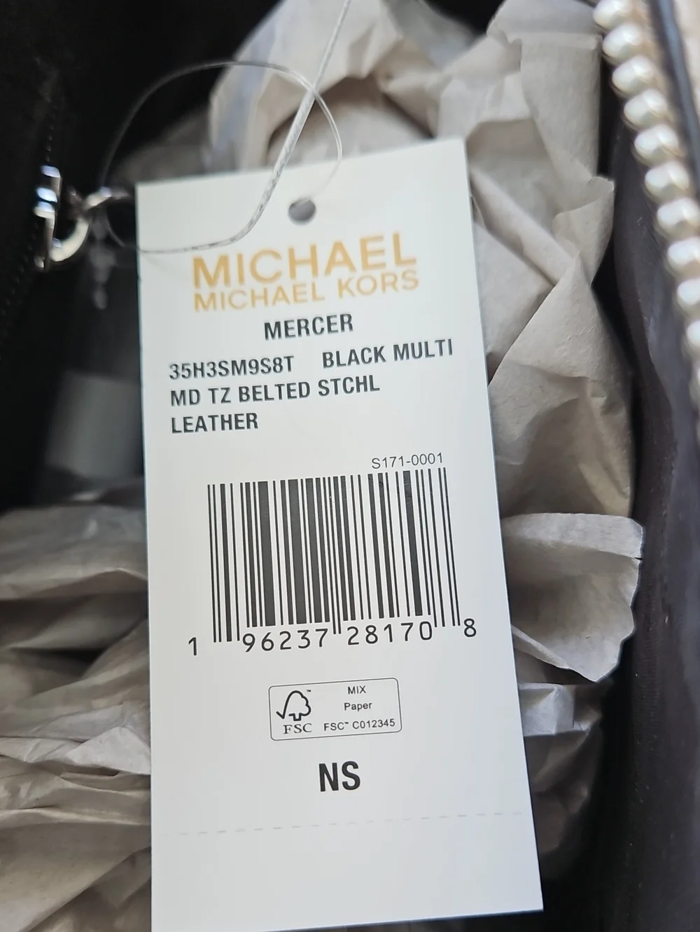 ✨️ PRICE DROP! MICHAEL KORS NWT Black Colorblock Leather Satchel - Picture 15 of 15